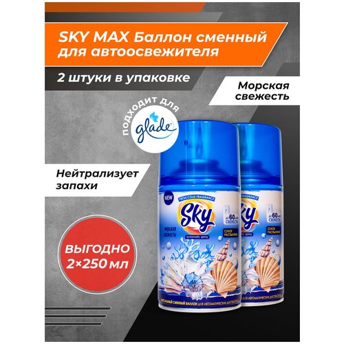 Освежитель воздуха сменный баллон Морская свежесть 2 шт.