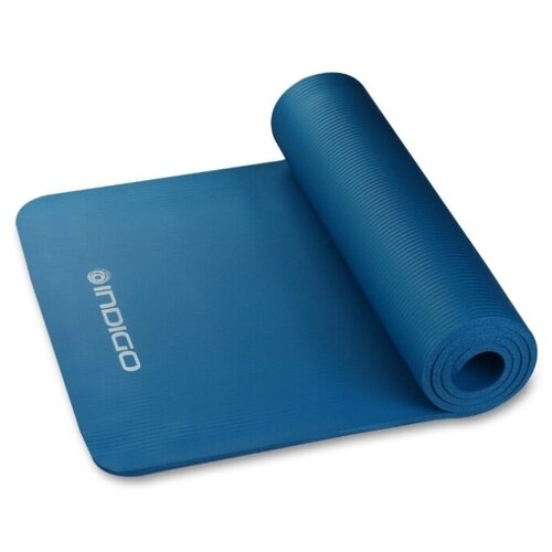 фото In229 коврик для йоги и фитнеса indigo nbr синий 173*61*1,2 см