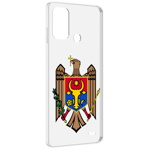 Чехол MyPads герб-молдовы для ZTE Blade A52 задняя-панель-накладка-бампер