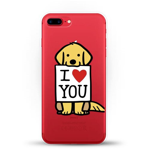 фото Силиконовый чехол верный пёс на apple iphone 8 plus andy & paul