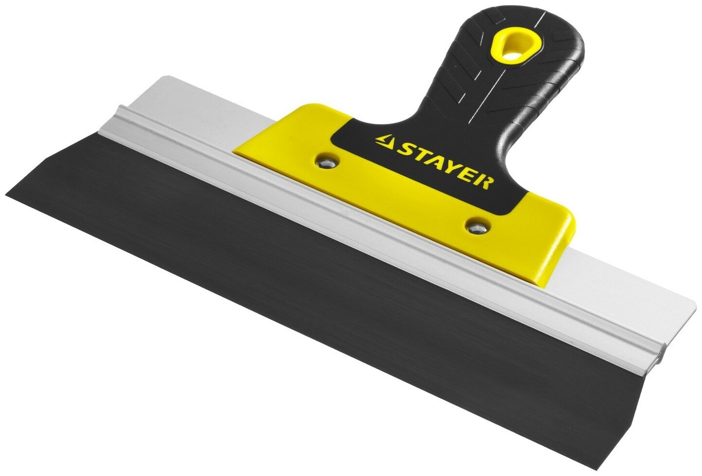 STAYER PROFlat, 250 мм, усиленная алюминиевая направляющая, двухкомпонентная ручка, анодированный, фасадный шпатель, Professional (10045-25)