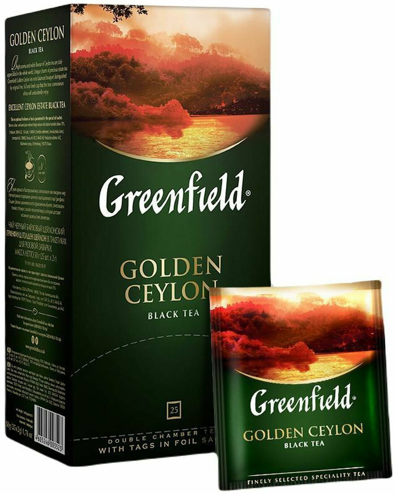 Greenfield Чай в пакетиках Golden Ceylon, черный, 25 паектиков, 2 шт - фотография № 4