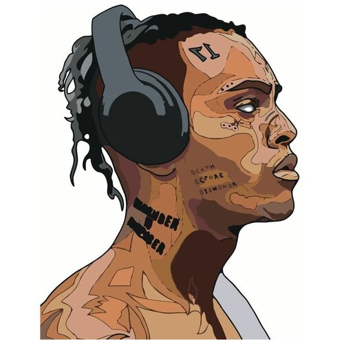 Картина по номерам XXXTENTACION 1, Раскраска 40x50 см, Певцы