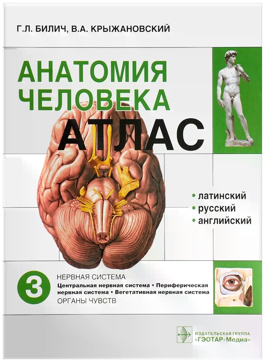 Билич Г.Л., Крыжановский В.А. "Анатомия человека: атлас. В 3-х томах Том 3. Нервная система"