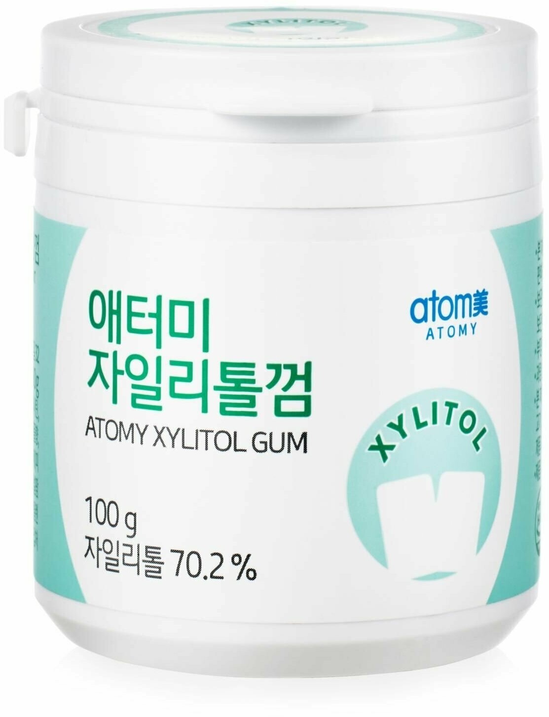 Atomy жевательная резинка жвачка корейская xylitol в банке 100 гр - фотография № 3