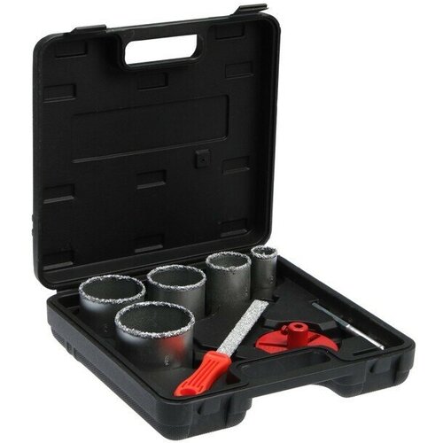 Набор коронок кольцевых по керамике 33-53-67-73-83 мм напильник 5190₽