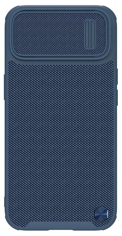 Чехол Nillkin Textured S Case с защитой камеры для iPhone 14+ синий