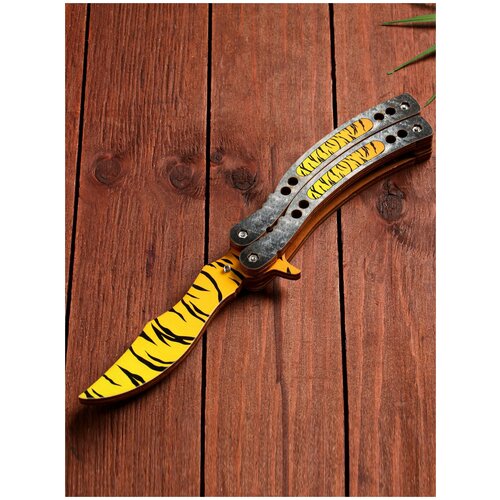 Сувенир деревянный Нож Бабочка тигровый