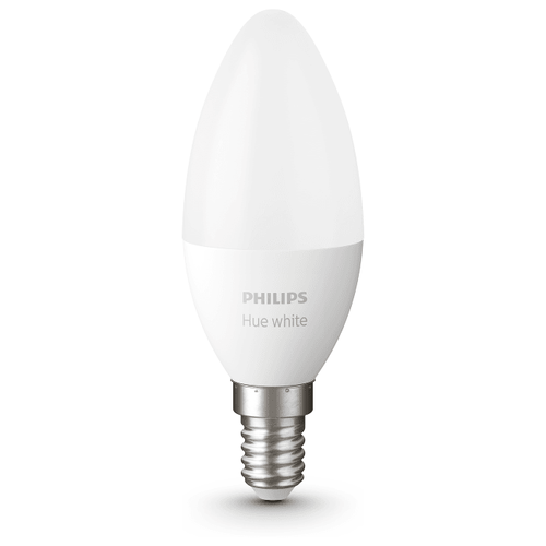 Лампа светодиодная Philips Hue Свечка белая с цоколем E14 Philips HueW 5.5W B39 E14 EU 2P