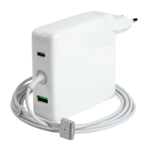 Блок питания (зарядка) iQZiP для ноутбука Apple MacBook Air 14.85V 3.05A (45W) MD592Z/A штекер: MagSafe-2 и дополнительными портами USB-A и USB-C 5V 3A (15W) QC3.0 PD2.0