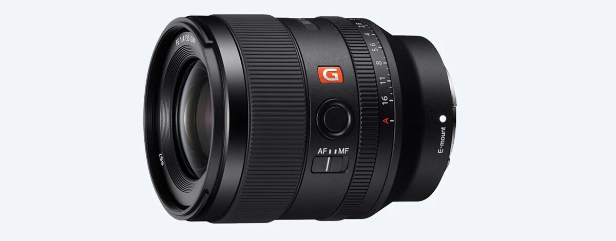 Объектив Sony FE 35mm f/1.4 GM (SEL35F14GM), черный — купить в интернет-магазине по низкой цене на Яндекс Маркете