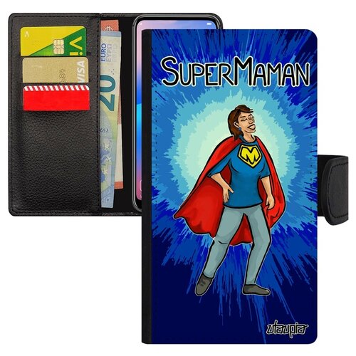 фото Чехол-книжка на смартфон iphone xr, "супермама" супергерой мамуля utaupia