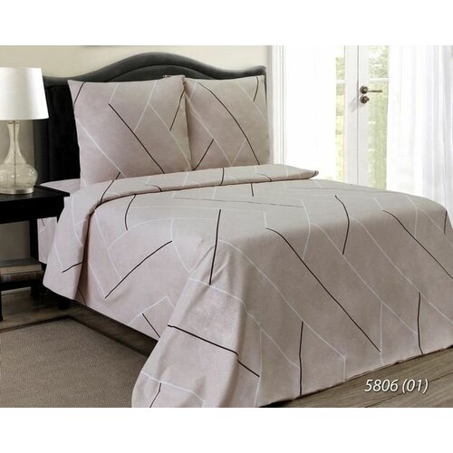 Постельное бельё Евроразмера Бежевый