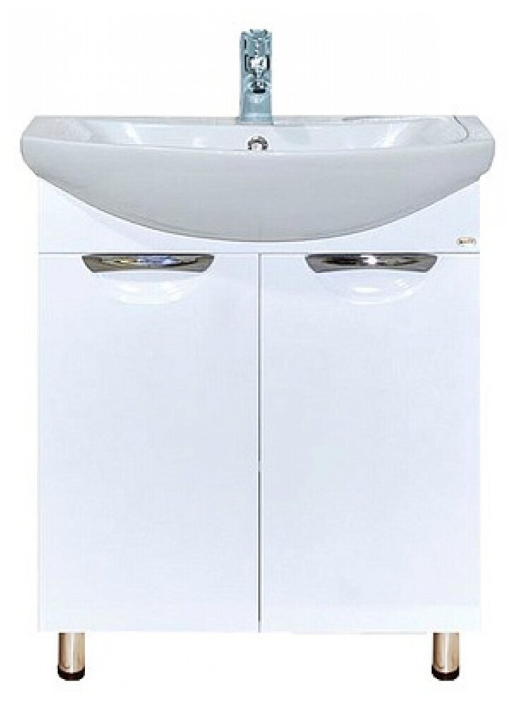 фото Тумба с раковиной Misty Лаванда 70 прямая