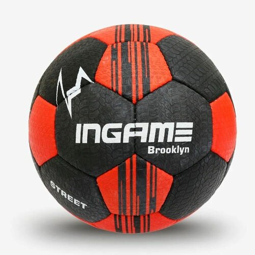 фото Футбольный мяч ingame street brooklyn, 5 размер, черный, красный