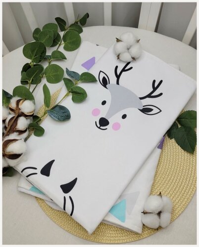 Изображение товара Пеленки непромокаемые "Мордочки", 2шт 70х100см