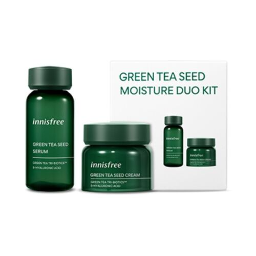 Набор миниатюр увлажняющих с зеленым чаем INNISFREE Green Tea Seed Moisture Duo Kit Serum 30ml+Cream 20ml