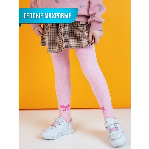 Колготки детские для девочки с бантиком JUST KIDS С881 розовый 13-14