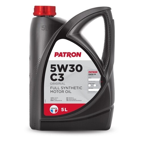 фото Моторное масло patron original 5w30 с3, 5 л