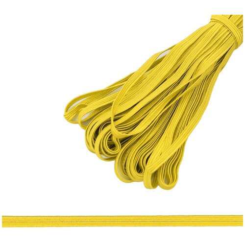 фото С3560г17 резинка бельевая рис.9074 4мм*10м (желтый) красная лента