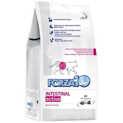 FORZA10 CAT INTESTINAL ACTIVE для взрослых кошек при заболеваниях желудочно-кишечного тракта (0,45 + 0,45 кг)