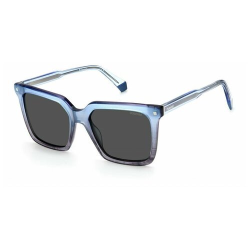 фото Солнцезащитные очки polaroid, квадратные, поляризационные, для женщин, голубой