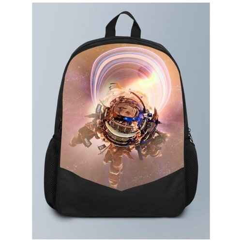 фото Черный рюкзак с принтом игры рокет лига rocket league - 90 brutbag