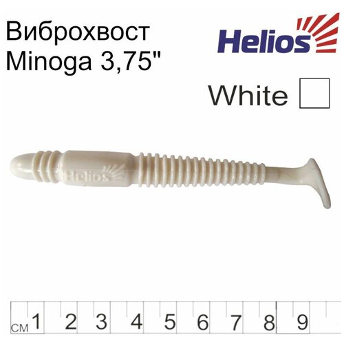 виброхвост helios minoga 9 5 см white hs 17 001 набор 5 шт Виброхвост Helios Minoga White, 9.5 см, 5 шт. (HS-17-001) (комплект из 8 шт)