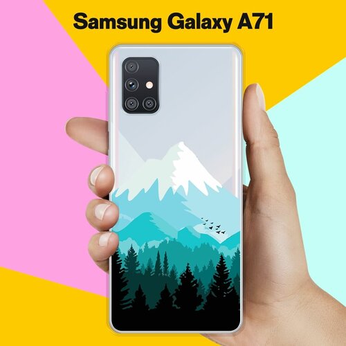Силиконовый чехол Снежные горы на Samsung Galaxy A71