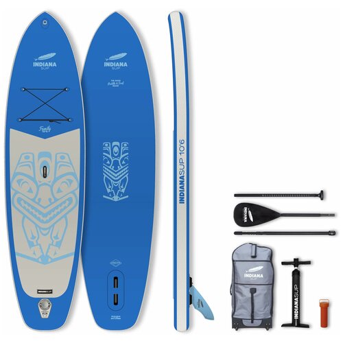 Cап борд надувной Indiana 10'6 Family Pack BLUE (320x81x15 см) / Sup board, сапборд, доска для сап серфинга