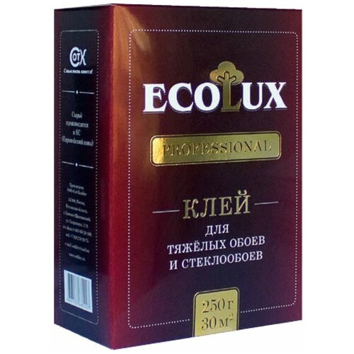 ecolux ec 1702 пылесборники Клей обойный ECOLUX Professional, стеклообои, 250 г