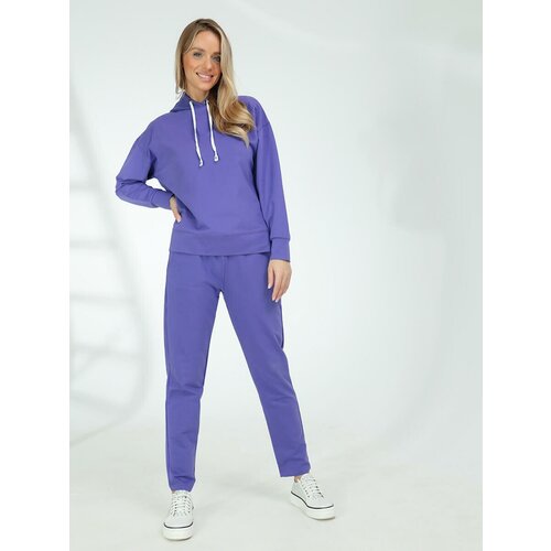 Костюм спортивный VITACCI SPH2206-16 женский фиолетовый 95% хлопок, 5% эластан джемпер с капюшоном+брюки) женский фиолетовый+95% хлопок, 5% эластан (44-46 (S)
