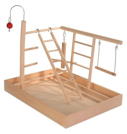 Площадка для попугая Trixie Wooden Playground, размер 34x26x25см. - фотография № 7