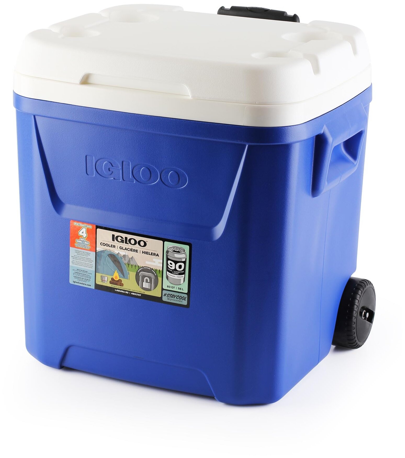 Изотермический пластиковый контейнер Igloo Laguna 60 QT Roller blue