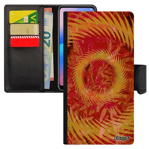 фото Чехол-книжка для смарфона huawei p20 lite, "мандала спираль" кольцо иллюзия utaupia