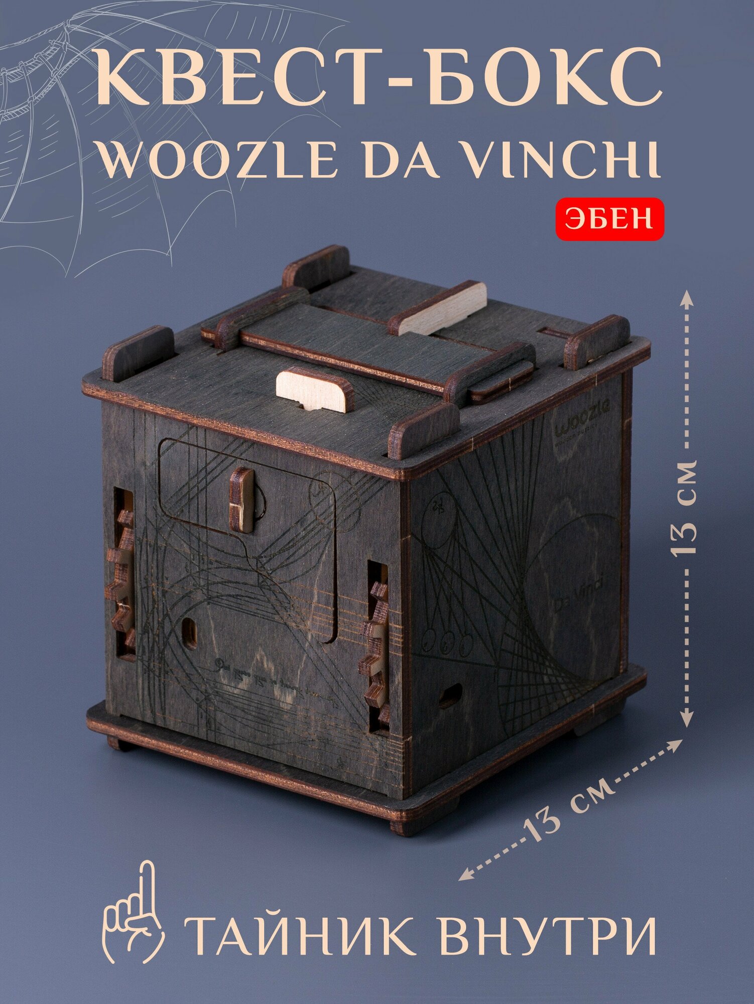 Квест-куб головоломка Woozle Da Vinchi (Эбен)