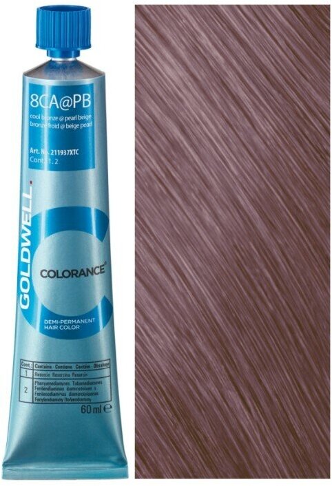 Goldwell Colorance тонирующая краска для волос, 8CA@PB холодный бронзовый с жемчужно-бежевым сиянием, 60 мл
