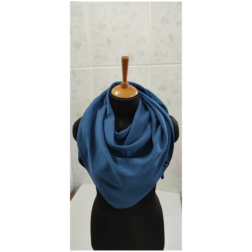 Шарф Lastochka,65х190 см, универсальный, синий шарф 210х90 см универсальный черный синий
