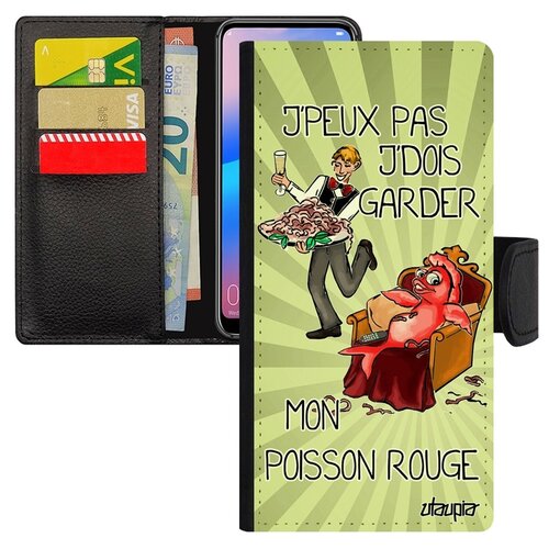 фото Чехол книжка на телефон samsung galaxy a10, "не могу - у меня красная рыбка!" комикс шутка utaupia