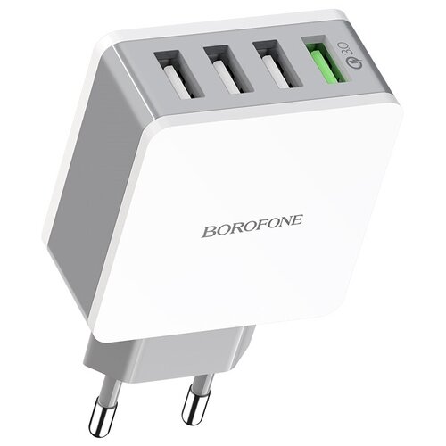фото Сетевое зарядное устройство быстрое qc 3.0 4xusb borofone ba43a bountiful - белое