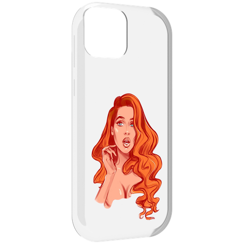 Чехол MyPads рыжая-девушка-модельной-внешности женский для UleFone Note 6 / Note 6T / Note 6P задняя-панель-накладка-бампер