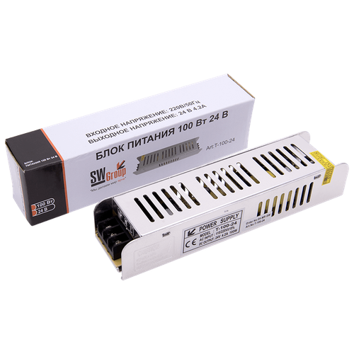 Блок питания (AC-DC) 24V 100W 00-00000300 T-100-24 кожух блок питания ac dc 24v 300w 00 007873 xt 300 24 кожух без вентилятора