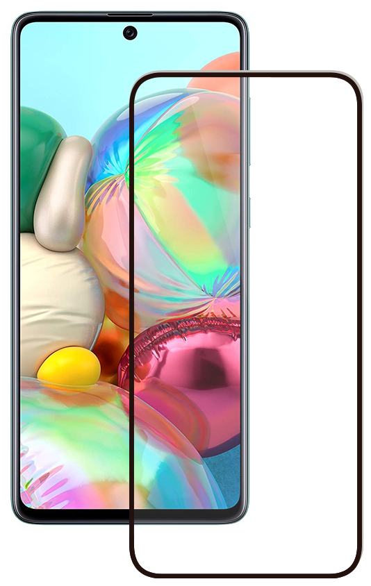 Защитное стекло Deppa для Samsung Galaxy A72 (черная рамка) - фото №1