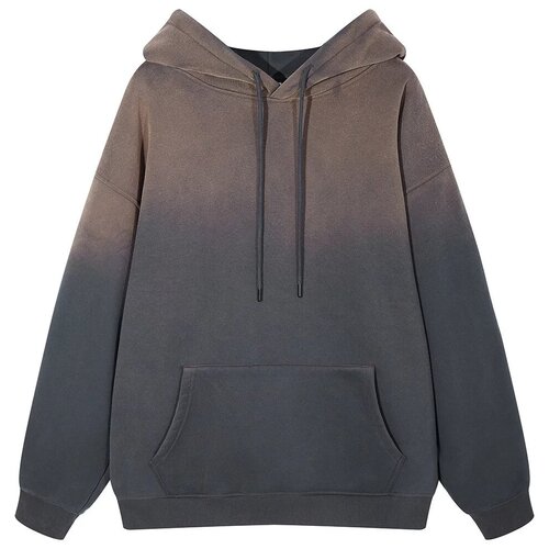 Худи MOSH, силуэт свободный, размер S, мультиколор, коричневый