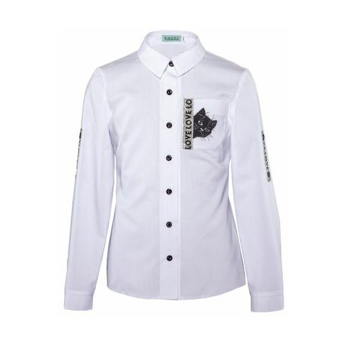 Блуза андис, размер 152, белый