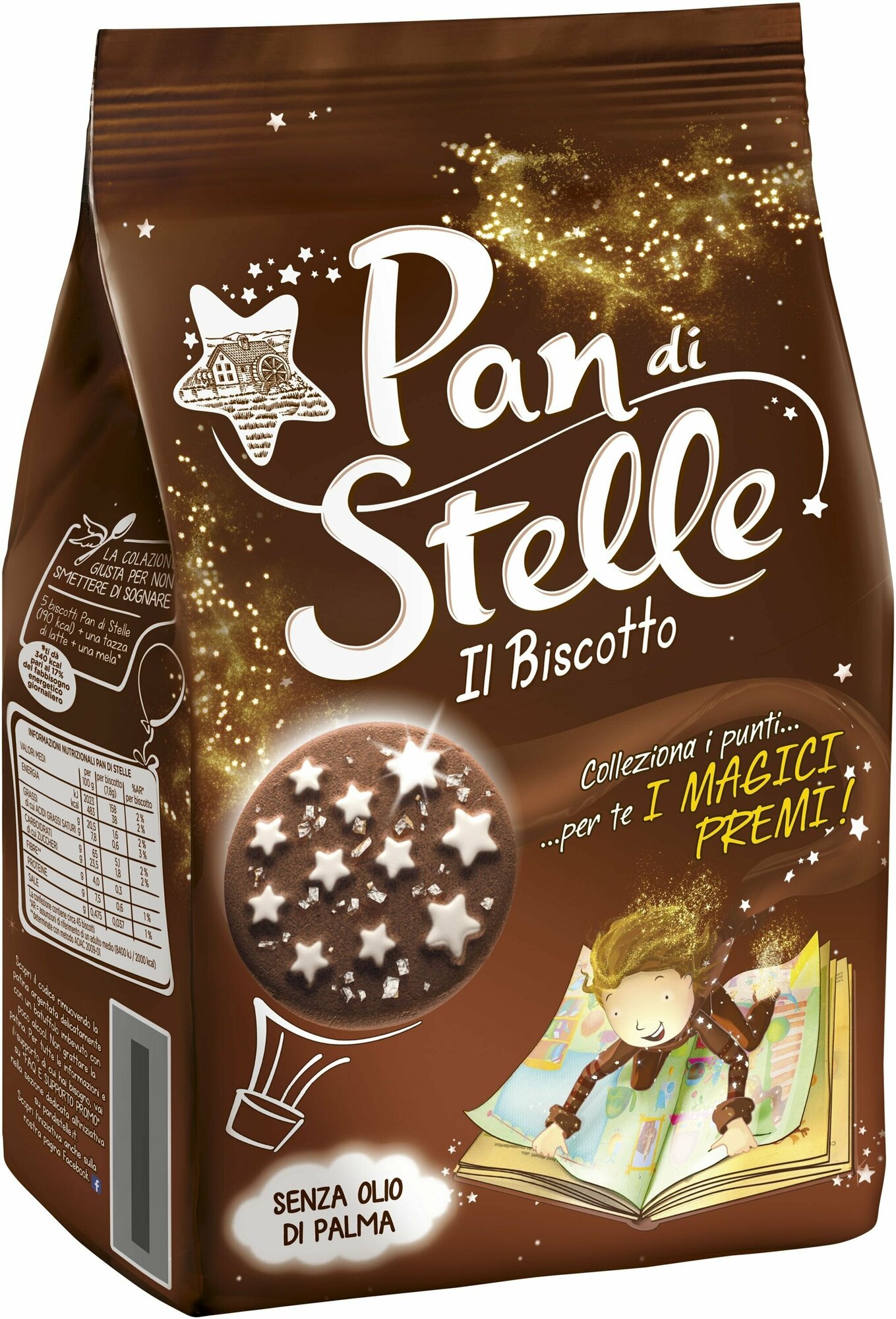 Mulino Bianco Печенье Pan di Stelle с какао и шоколадом, 350 г, 2 уп - фотография № 4