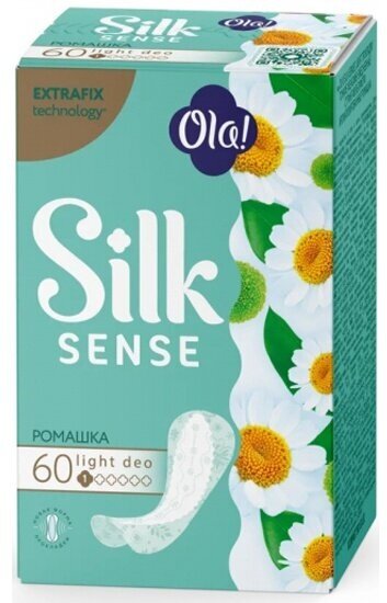 Ежедневные ароматизированные прокладки Ola ! SILK SENSE LIGHT Ромашка, мультиформ, 60 шт