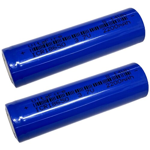 фото Аккумулятор premium battery 18650 li-ion ultrafire g60 icr 18650 2200mah,blue, 2шт