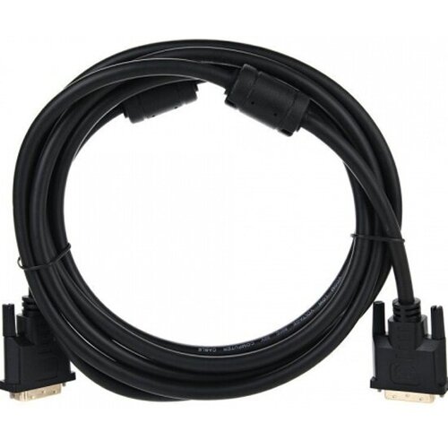 Кабель Vcom DVI-DVI Dual Link (25M-25M), 1.8m, 2 фильтра (VDV6300-1.8M) кабель vcom dvi dvi vdv6300 5m 5 м черный