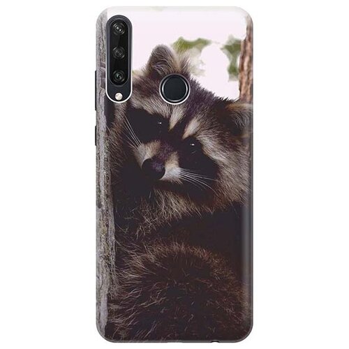 фото Ультратонкий силиконовый чехол-накладка для huawei y6p с принтом "енотик" gosso